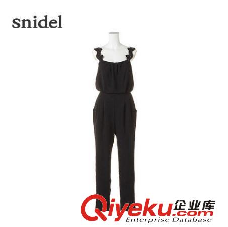 snidel春夏新品刺绣蕾丝雪纺吊带连体裤背带裤小脚裤铅笔裤长裤女