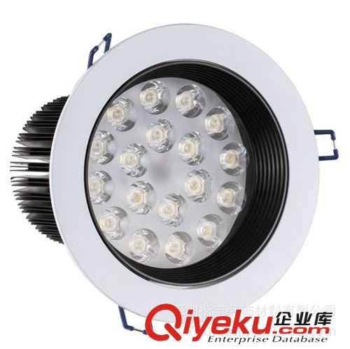 18*1W车铝天花射灯，加厚铝环，连体透镜，可调角度，led灯具外壳