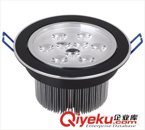 9*1W车铝天花射灯，加厚铝环，加厚散热器，连体透镜，可调角度
