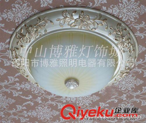 新品简欧树脂吸顶灯可配LED光源田园欧式门厅过道灯书房灯卧室灯