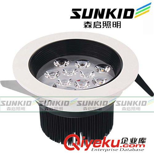 led射灯 12wled天花灯 led天花灯筒灯珠宝柜台灯 防眩光连体透镜