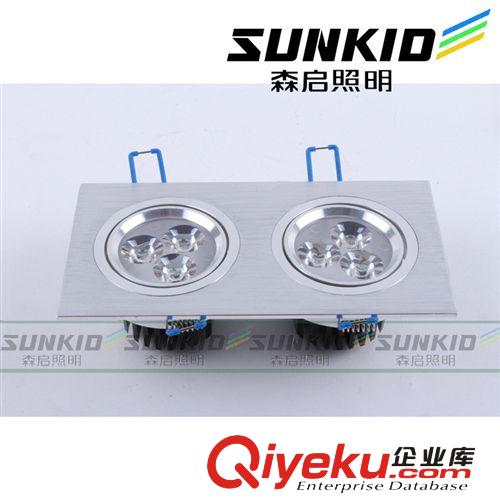 拉丝银双头3wLED射灯 服装店背景墙灯 led天花灯  精工车铝全套