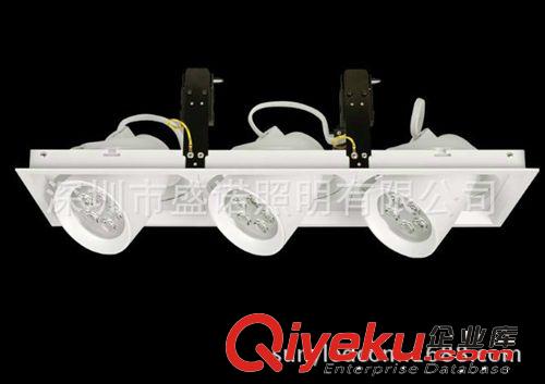 LED格栅灯 3头 5W 7W 15W 21W射灯 可调角度,商业工程照明专用