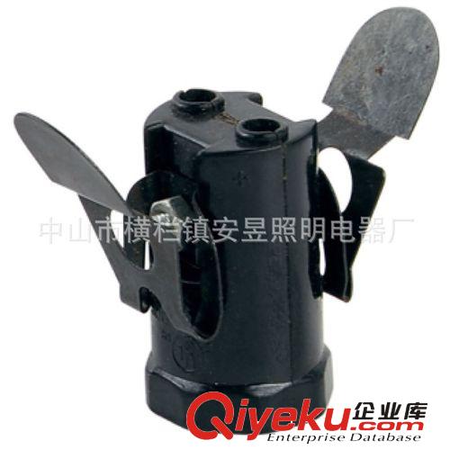 灯头 灯座 E12电木插式光身蝴蝶弹片 电木灯头厂家供应