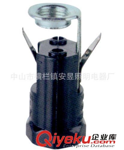 灯头灯座 E12电木插式光身双弹片 电木灯座厂家供应