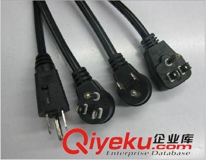 电源线UL认证标准美式三插弯插90度各角度插头