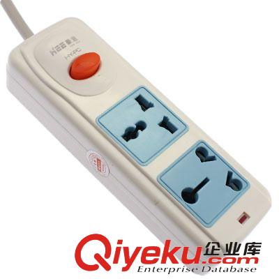 豪意开关【雷霆系列】HY703 2位1开6孔3极排插1.8M