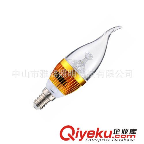 led蜡烛灯泡批发 拉尾泡 led  e14led灯泡 3W蜡烛灯