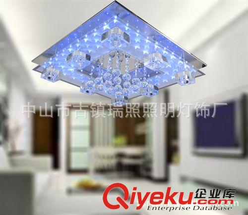 现代水晶灯LED平板吸顶灯客厅水晶灯饰灯具8869/12