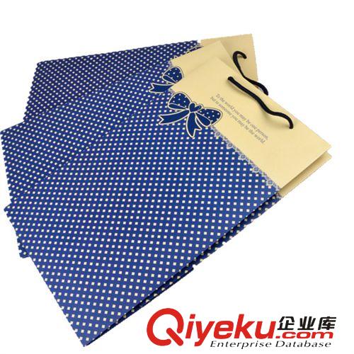 批发创意礼物袋 高档礼品袋 点点蝴蝶结 手提袋 大号