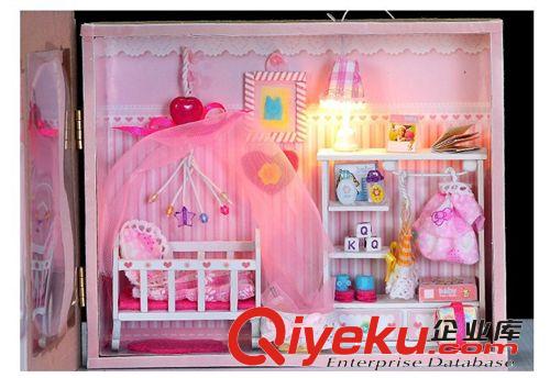 批发正品diy小木屋  拼装系列木质小屋模型 新款 漂亮宝贝升级版