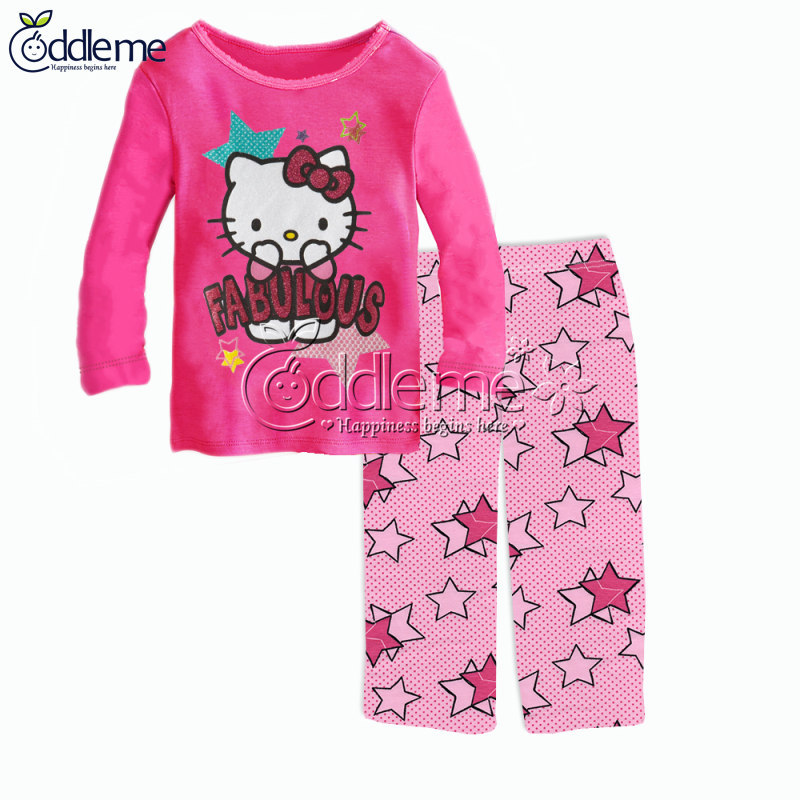 cuddle me儿童套装 休闲舒适外贸sleepwear 精梳纯棉居家睡衣