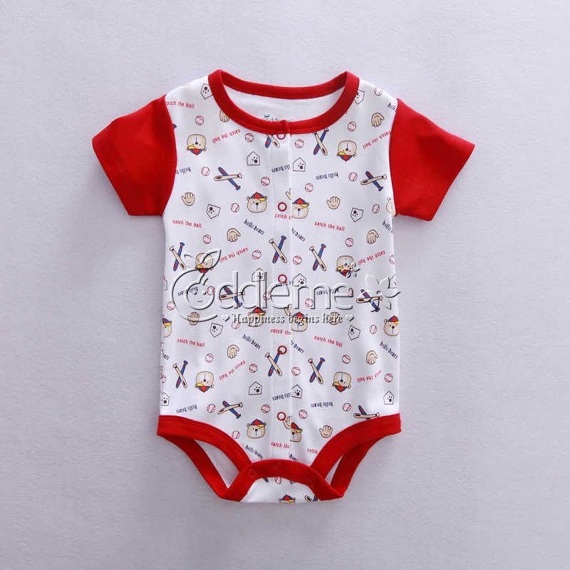 精梳纯棉短袖包屁衣 舒适面料 cuddle me婴儿新生前开三角哈衣