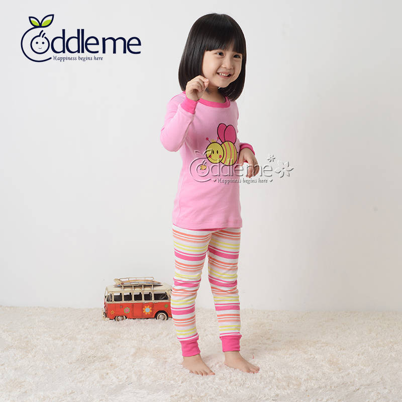 cuddle me精梳纯棉居家服童装 卡通长袖居家服套装 儿童服装