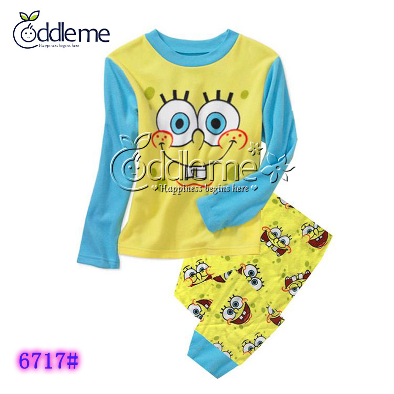 cuddle me儿童家居服套装 纯棉卡通长袖儿童睡衣 时尚休闲居家服