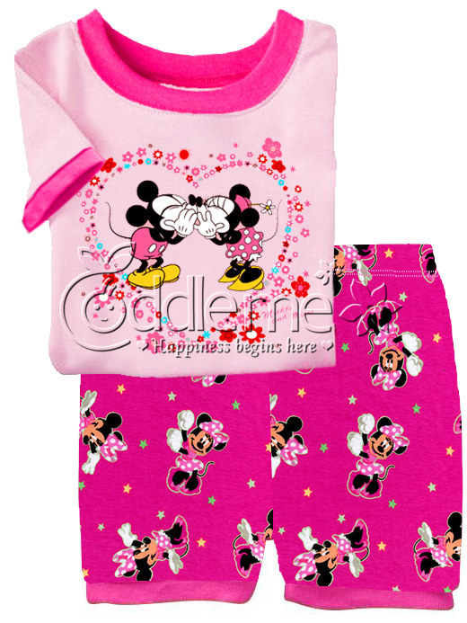 拼接色圆领居家套装 卡通可爱居家睡衣 cuddle me品牌居家服
