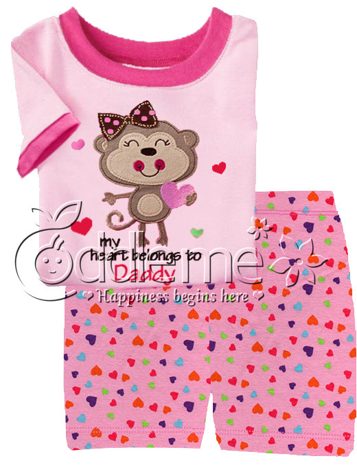 拼接色圆领居家套装 卡通可爱居家睡衣 cuddle me品牌居家服