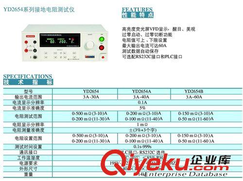 YD2654接地电阻测试仪