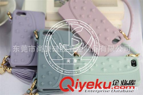 硅胶铆钉款流苏手机套 提包款手机套 硅胶立体铆钉款手机套