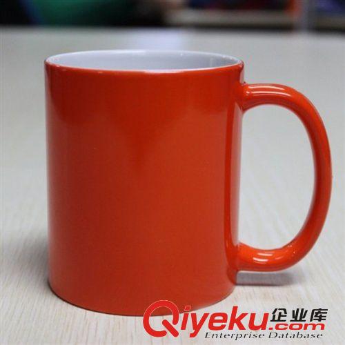 厂家直供个性DIY热转印专用 特级亮光涂层全变色杯 黑 超低价批发