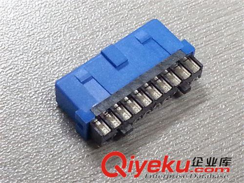 供应USB 20PIN蓝色公头 批发USB 20PIN蓝色公头