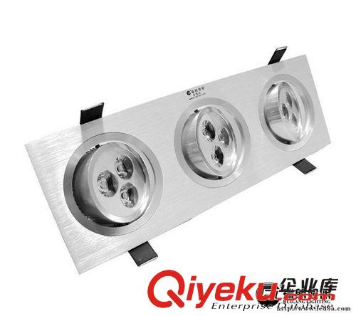 3头LED9W射灯 方形3头LED灯具 豆胆灯9W 格栅灯LED灯具