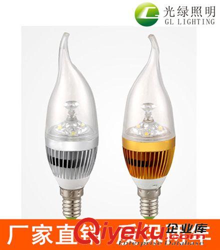 LED蜡烛灯 E14拉尾水晶灯 LED光源 足3W