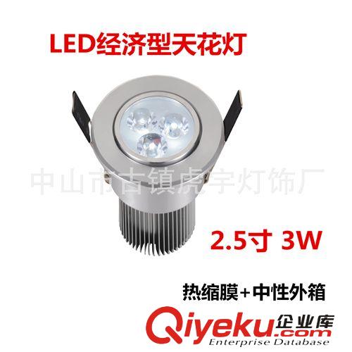 【虎宇厂家直销】2.5寸 3W led天花灯 经济型 节能照明 价格便宜