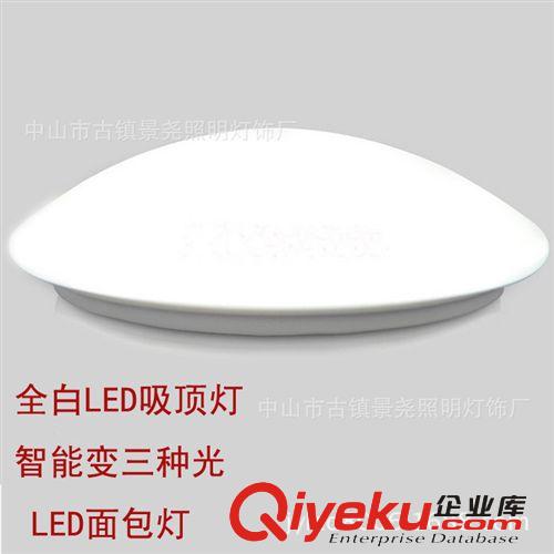 led面包灯家装阳台专用全白吸顶灯房地产LED吸顶灯18W24W开关调光