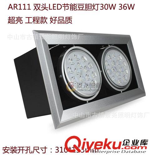 AR111双头节能LED豆胆灯15W 18W 开孔尺寸310*155mm 工程照明灯具