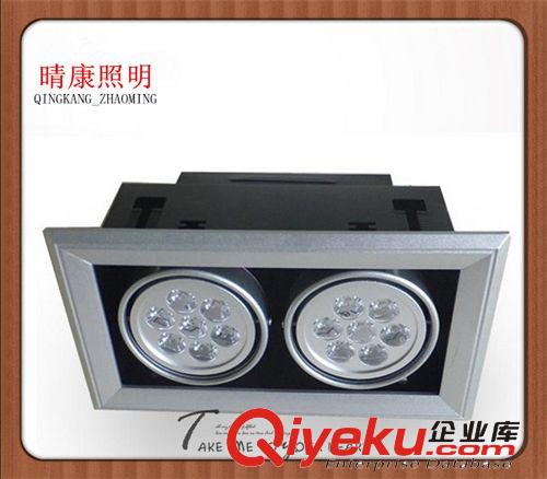 LED 方三头7W豆胆灯 3头7W格栅灯 经冲压老化 厂家优势供应