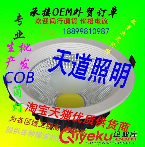 新款筒灯 天花筒灯 压铸筒灯 防雾筒灯 LEDCOB圆形暗装节能灯具