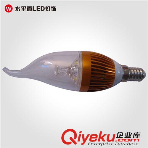 LED蜡烛灯泡 E14小螺口灯头3W  led拉尾蜡烛灯 水晶灯专用灯泡