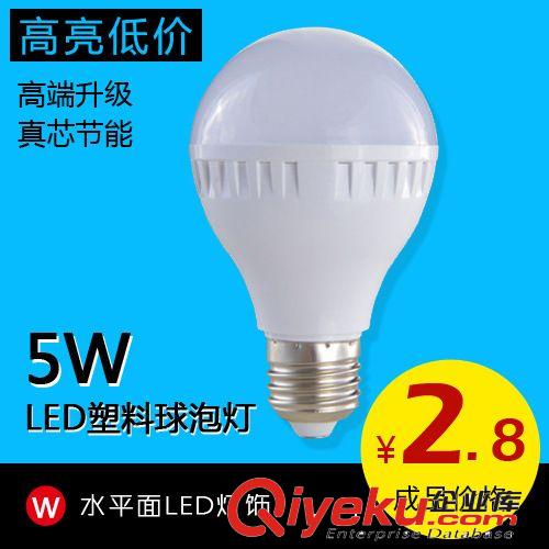 led节能灯泡 5W led塑料球泡灯 超亮led灯泡 限时大促销