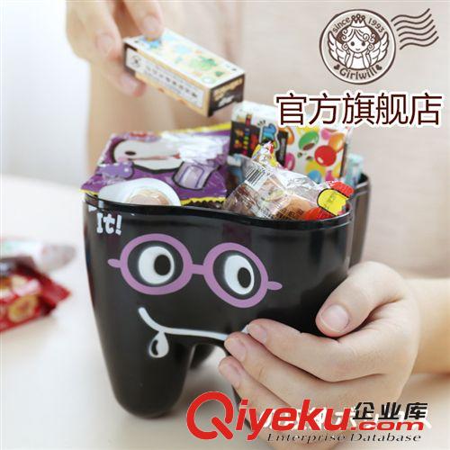 Girlwill牙齿储物盒收纳桶收纳桶储物桶可定制LOGO图案礼品厂家