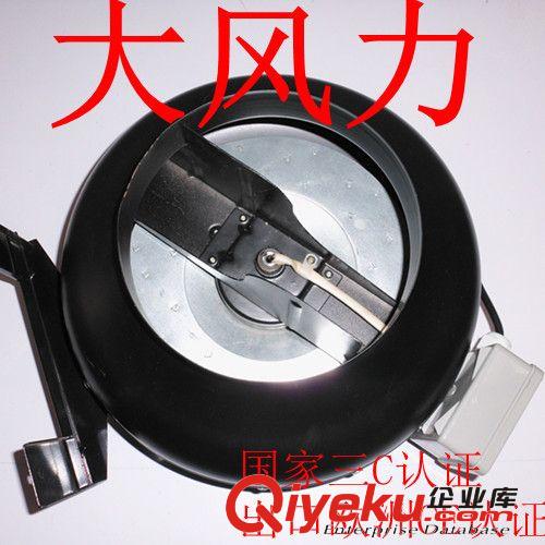 圆形管道离心风机CDR-200黑色同轴 强力换气扇 换气扇 包厢专用