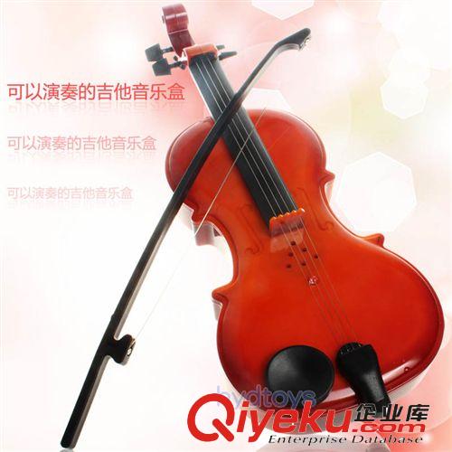 3070创意新奇特礼品 居家摆件中号可演奏小提琴音乐盒 仿真小提琴