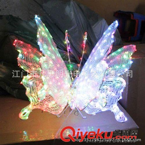 LED立体蝴蝶造型灯 灯串拉丝滴胶工艺
