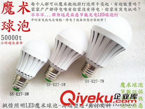 交直流智能两用魔术LED充电应急灯泡 实用新奇特3W 5W 7WLED球泡
