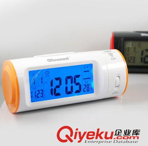 YJL创意8097C超维声控投影钟 感应时尚闹钟 贪睡静音带日历温度