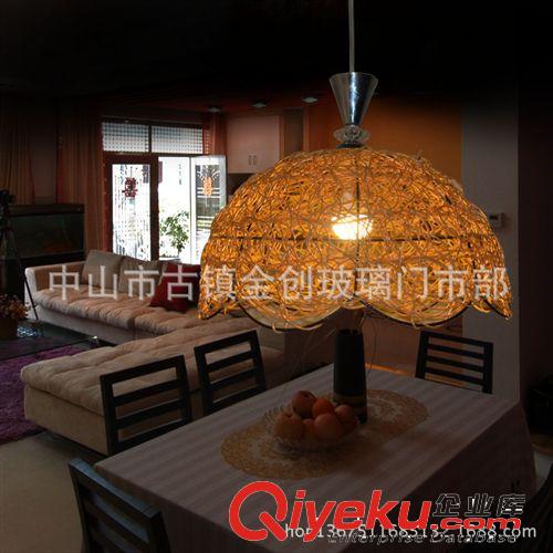 批发古镇外贸藤艺灯吊灯 现代餐厅饭厅灯具时尚创意麻球藤编灯
