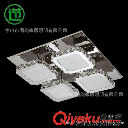 led水晶客厅灯现代简约led吸顶灯水晶灯正方形卧室餐厅灯具灯饰
