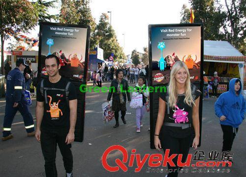 带电源可移动广告灯箱led灯条灯板铝合金边框可更换灯片背包灯箱