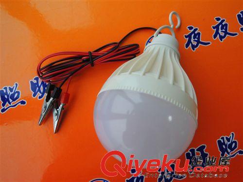 夜市低压电瓶12V led球泡灯DC12伏塑料球泡12W 电瓶led球泡灯