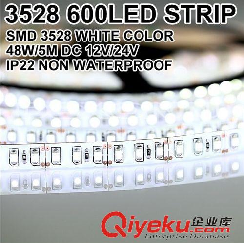 供应led滴胶3528 120珠贴片柔性灯带 贴片灯条 9.6W