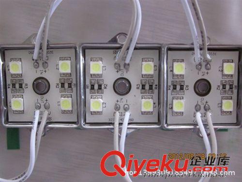 LED贴片5050四灯铁壳防水红白蓝七彩 12V发光广告灯箱喷绘模组灯