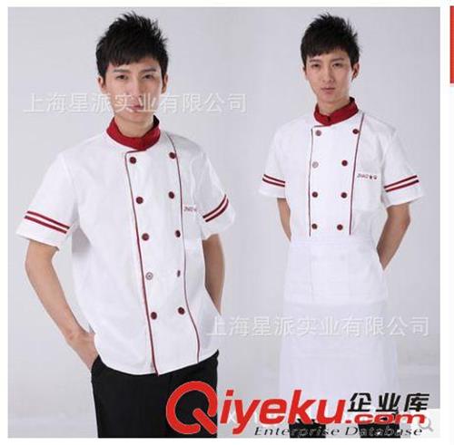 酒店制服短袖厨师服定制 餐饮酒楼工装厨师服 厨师工作服厂家批发