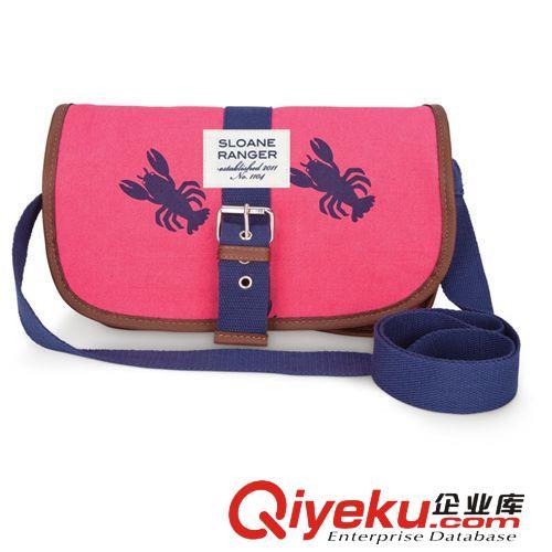 欧美甜美帆布包 卡通小龙虾斜挎包 夏季女式休闲包迷你小包批发