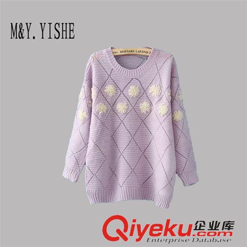 M&Y.yishe厂家直销新款秋季女装韩版糖果色小清新套头毛衣B231