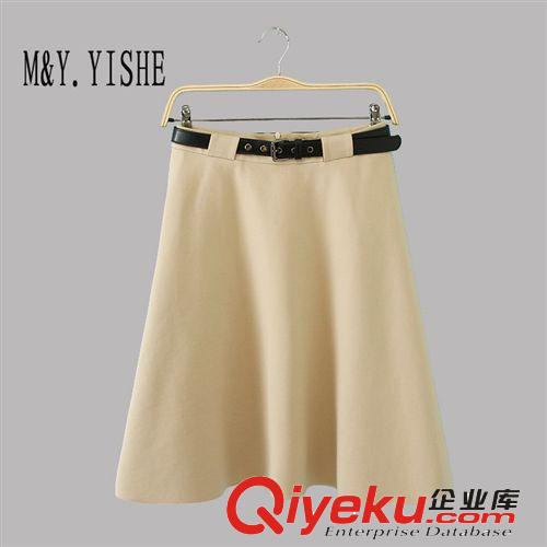 M&Y.YISHE2014新款秋季女装专柜私人订制配腰带爆款半身裙170